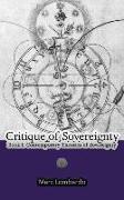 Critique of Sovereignty: Book I: Contemporary Theories of Sovereignty