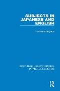 Subjects in Japanese and English