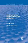 Sortals and the Subject-predicate Distinction (2001)