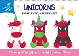 Unicorns. Einhorn-Sprüche und Weisheiten! (Wandkalender 2020 DIN A2 quer)