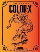 Color-X: Skateboarding Coloring Book