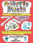Aktivitätsbücher für Kleinkinder: Ausschneiden und Einfügen -Monsterfabrik Band 2