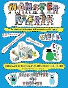 Aktivitätsbücher für Kleinkinder für Kinder im Alter von 2 bis 4 Jahren: Ausschneiden und Einfügen -Monsterfabrik Band 3
