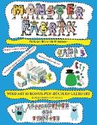 Die besten Bücher für Kleinkinder: Ausschneiden und Einfügen -Monsterfabrik Band 3