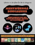 Arbeiten mit der Schere für den Kindergarten: Merkwürdige Dinosaurier - Ausschneiden und Einfügen