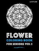 Flower Coloring Book For Seniors Vol 1