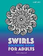 Swirls Coloring Book For Adults: Black Background