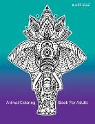 Animal Coloring Book For Adults: Black Background