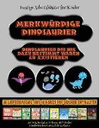 Lustige Arbeitsblätter für Kinder: Merkwürdige Dinosaurier - Ausschneiden und Einfügen