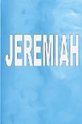 Jeremiah: 100 Pages 6" X 9" Personalized Name on Journal Notebook