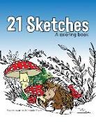 21 Sketches: A Coloring Book