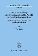 Die Entscheidung des Grundgesetzes für Parität im Geschlechterverhältnis