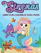 Libro de colorear de sirena para niños de 4 a 8 años