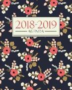 Agenda 2018-2019: 190 x 235 mm: Agenda 2018-2019 semana vista español: 160 g/m² Agenda semanal 12 meses: Estampado floral 3698