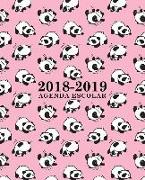 Agenda Escolar 2018-2019: 190 X 235 MM: Agenda 2018-2019 Semana Vista Español: 160 G/M² Agenda Semanal 12 Meses: Panda Osos En Rosa
