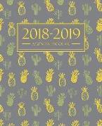 Agenda escolar 2018-2019: 190 x 235 mm: Agenda 2018-2019 semana vista español: 160 g/m² Agenda semanal 12 meses: Cactus y piñas 4503