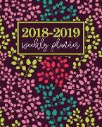 2018-2019 Weekly Planner: Modern Florals in Pink, Teal, Coral & Yellow