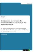 Kompetenzen und Grenzen der kommunalen Selbstverwaltung in den Städten Westfalens