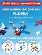 Vor-Kindergarten Arbeitsmappen: Ausschneiden und Einfügen - Flugzeug