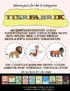 Scherenpraxis für den Kindergarten: Tierfabrik - Ausschneiden und Einfügen