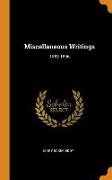 Miscellaneous Writings: 1883-1896