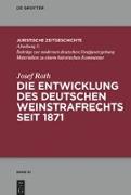 Die Entwicklung des deutschen Weinstrafrechts seit 1871