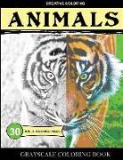 Grayscale Coloring Book: Animals: Adult Coloring Pages