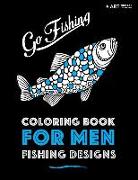 Coloring Book For Men: Fishing Designs