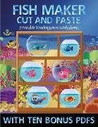 Printable Kindergarten Worksheets (Fish Maker): Create your own fish by cutting and pasting the contents of this book. This book is designed to improv