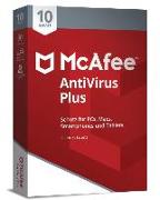 McAfee AntiVirus Plus 10 Device (Code in a Box). Für Windows 7/8/10/MAC/Android/iOs