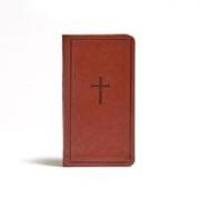 CSB Single-Column Pocket New Testament, Brown Leathertouch