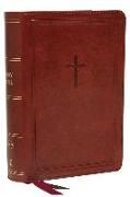 NKJV, End-of-Verse Reference Bible, Compact, Leathersoft, Brown, Red Letter, Comfort Print