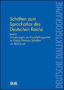 Schriften zum "Sprachatlas des Deutschen Reichs"