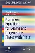 Nonlinear Equations for Beams and Degenerate Plates with Piers