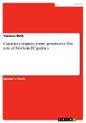 Capacities of participative governance: The role of NGOs in EU politics