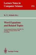 Word Equations and Related Topics