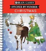 Brain Games - Sticker by Number: Christmas (28 Images to Sticker - Reindeer Cover)