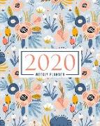 2020 Weekly Planner: January 1, 2020 to December 31, 2020: Weekly & Monthly View Planner, Organizer & Diary: Pink & Blue Flowers on White 7