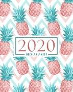 2020 Weekly Planner: January 1, 2020 to December 31, 2020: Weekly & Monthly View Planner, Organizer & Diary: Pineapples & Chevrons 791-7