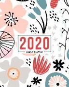 2020 Weekly Planner: January 1, 2020 to December 31, 2020: Weekly & Monthly View Planner, Organizer & Diary: Modern Florals in Coral & Blue