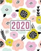 2020 Weekly Planner: January 1, 2020 to December 31, 2020: Weekly & Monthly View Planner, Organizer & Diary: Abstract Flowers in Pink & Pea