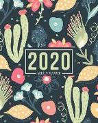 2020 Weekly Planner: January 1, 2020 to December 31, 2020: Weekly & Monthly View Planner, Organizer & Diary: Abstract Cactus in Green & Red