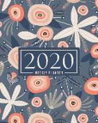 2020 Weekly Planner: January 1, 2020 to December 31, 2020: Weekly & Monthly View Planner, Organizer & Diary: Peach Flowers on Blue 798-6