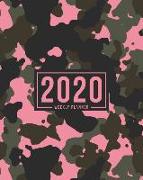 2020 Weekly Planner: January 1, 2020 to December 31, 2020: Weekly & Monthly View Planner, Organizer & Diary: Pink Camoflage 803-7