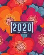 2020 Weekly Planner: January 1, 2020 to December 31, 2020: Weekly & Monthly View Planner, Organizer & Diary: Orange & Violet Flowers 804-4