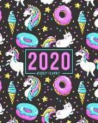 2020 Weekly Planner: January 1, 2020 to December 31, 2020: Weekly & Monthly View Planner, Organizer & Diary: Unicorns & Ice Cream 805-1