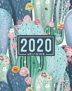 2020 Weekly Planner: January 1, 2020 to December 31, 2020: Weekly & Monthly View Planner, Organizer & Diary: Cactus Art in Greens 807-5