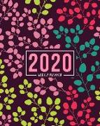 2020 Weekly Planner: January 1, 2020 to December 31, 2020: Weekly & Monthly View Planner, Organizer & Diary: Botanicals in Pink & Teal 808-