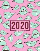 2020 Weekly Planner: January 1, 2020 to December 31, 2020: Weekly & Monthly View Planner, Organizer & Diary: Pop Art Lips on Pink 818-1