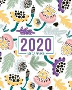 2020 Weekly Planner: January 1, 2020 to December 31, 2020: Weekly & Monthly View Planner, Organizer & Diary: Purple, Pink & Yellow Florals